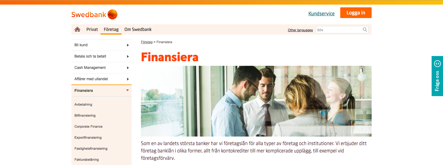 Swedbank Företagslån: varierande och flexibla företagslån »Allalå